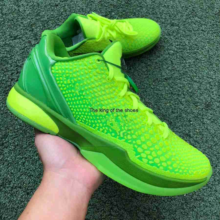 

2023 Basketball Shoes Mens Runner mamba 6 Protro Grinch Green Apple Volt-Crimson-Black designer Shoes Sports Sneakers Ship With box Size EU36-46