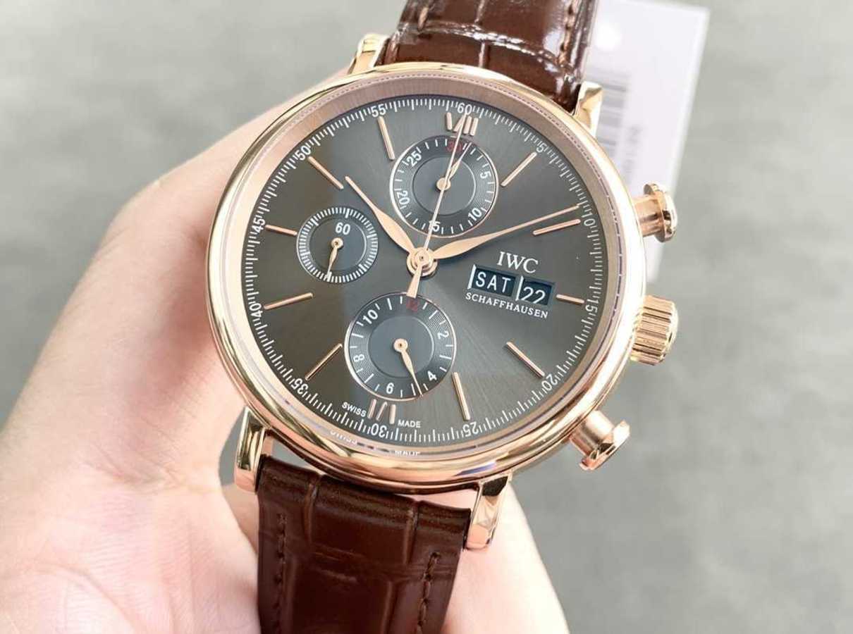 

Waterproof Designer 7750 movement Business New wrist watch I W 42mm*13.5mm mens Classic business montre iced out bezel gift TW Factory watches high quality tank 12H