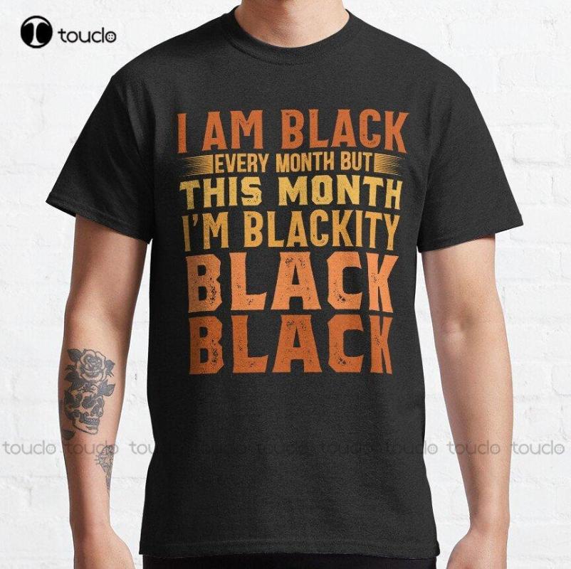 

Women's T Shirts Black History Month Afro Melanin Women American Classic T-Shirt Custom Aldult Teen Unisex Digital Printing Tee, Orange
