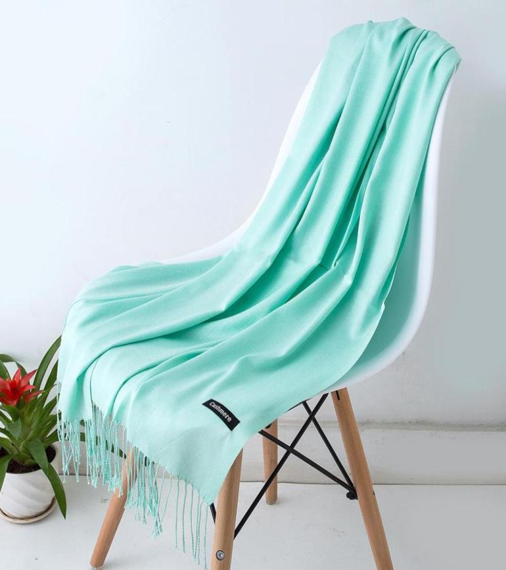 

Brand Women Scarf Fashion Solid Winter Scarves Cashmere Shawls And Wraps Lady Bandana Soft Long Foulard Femme Bandanas5075247