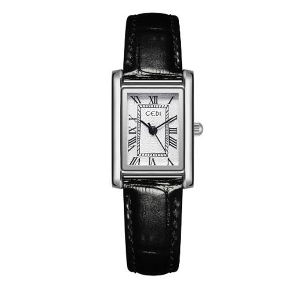 

2023 New Vintage Small Dial Student Party High Beauty Creativity No Perforated True Belt Quartz Waterproof Watch, Black