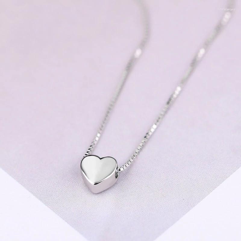 

Pendant Necklaces Fashion Silver Plated Heart Charm Choker Necklace For Girl Women Statement Wedding Jewelry Dz740