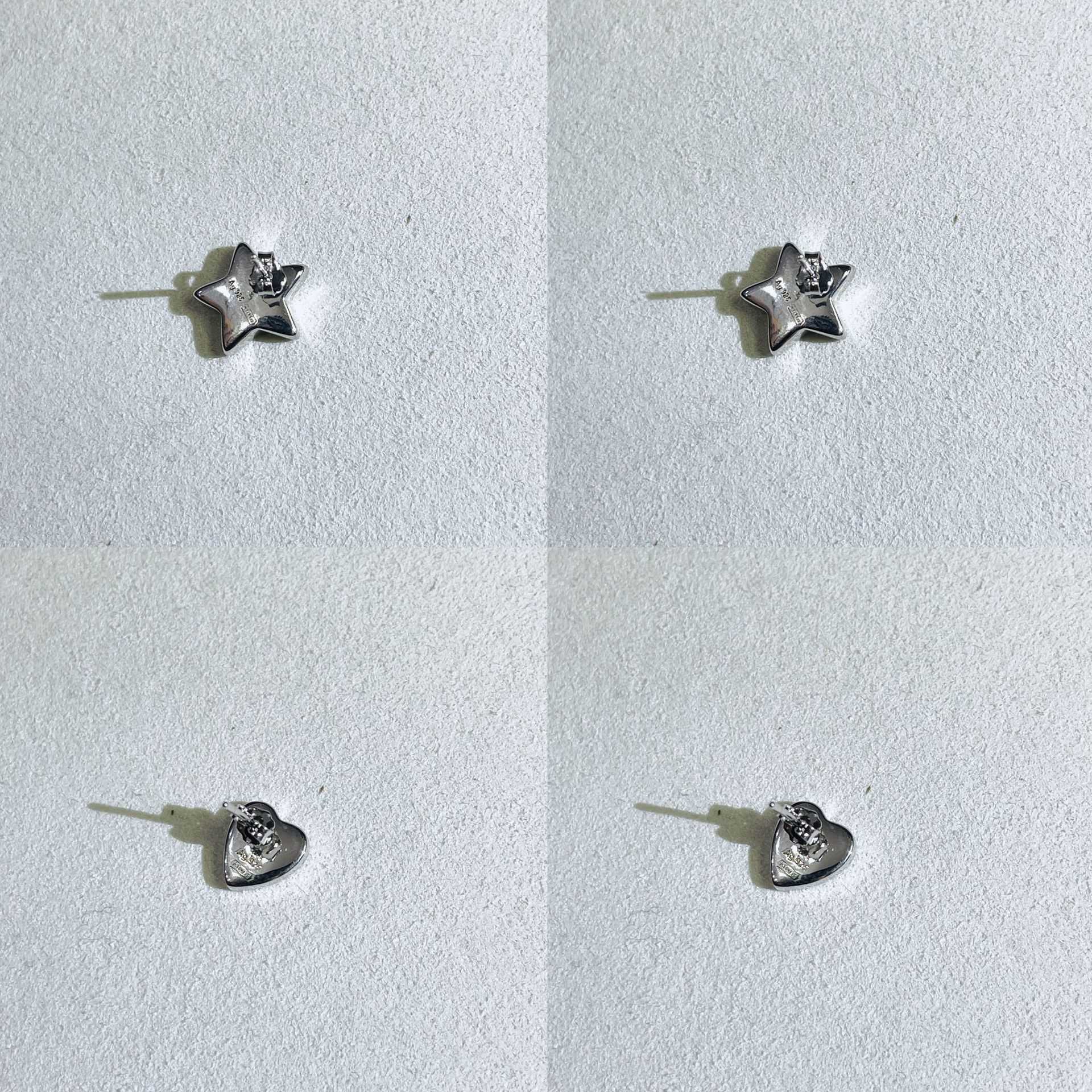 

Letter Family Female Classic Carved Old and Versatile Thai Silver Couple Earrings