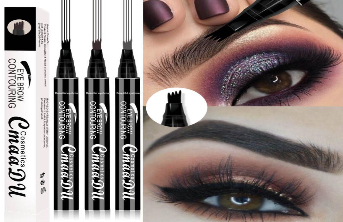 

Cmaadu liquid eyebrow pencil waterproof long lasting 4 Head black coffee Gray eyebrow Enhancer tattoo pen9747576, Pink