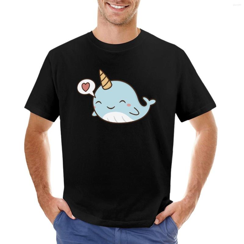 

Men' Polos Kawaii Cute Narwhal T-Shirt Quick Drying Shirt Black T Shirts Short Sleeve Sweat For Men Graphic