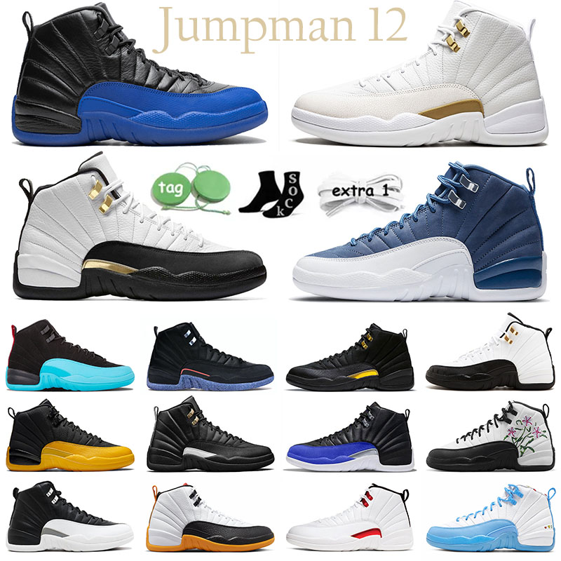 

Jorden 12 Royalty Basketball Shoes Athletic Jorda 12s Trainers Outdoor Sports Brilliant Orange Black Taxi Flower White Black University Blue Men Sneakers Retro, B22 40-47 the master