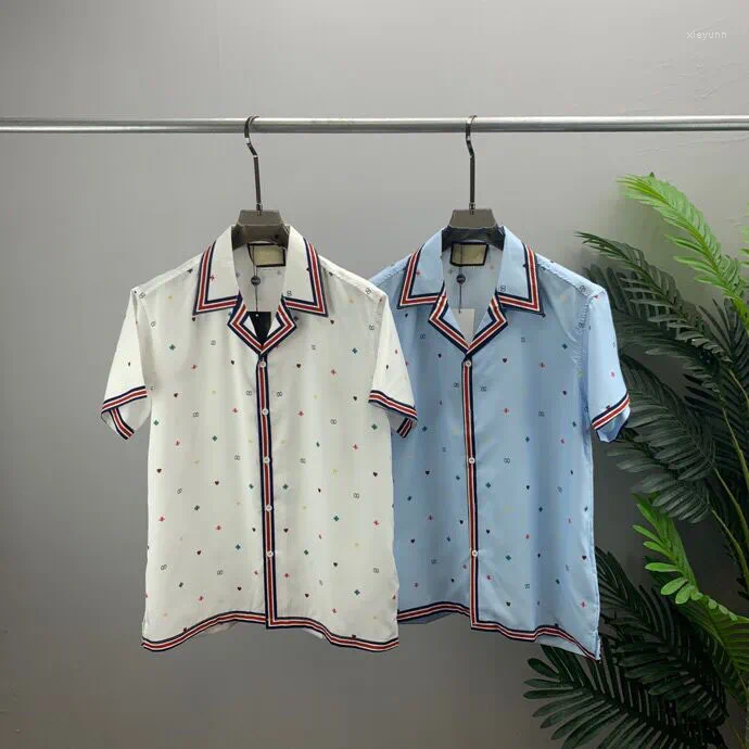 

Underwear Men's Plus Tees & Polos 2023 Youth Print European And American Net Red White Collar Classic Fashion Short Sleeve Shirt