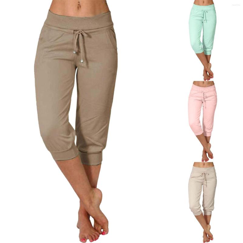 

Women's Shorts Summer Casual Cropped Two Piece Pants Outfits For Women Pant Suits 50 Cotton, Beige