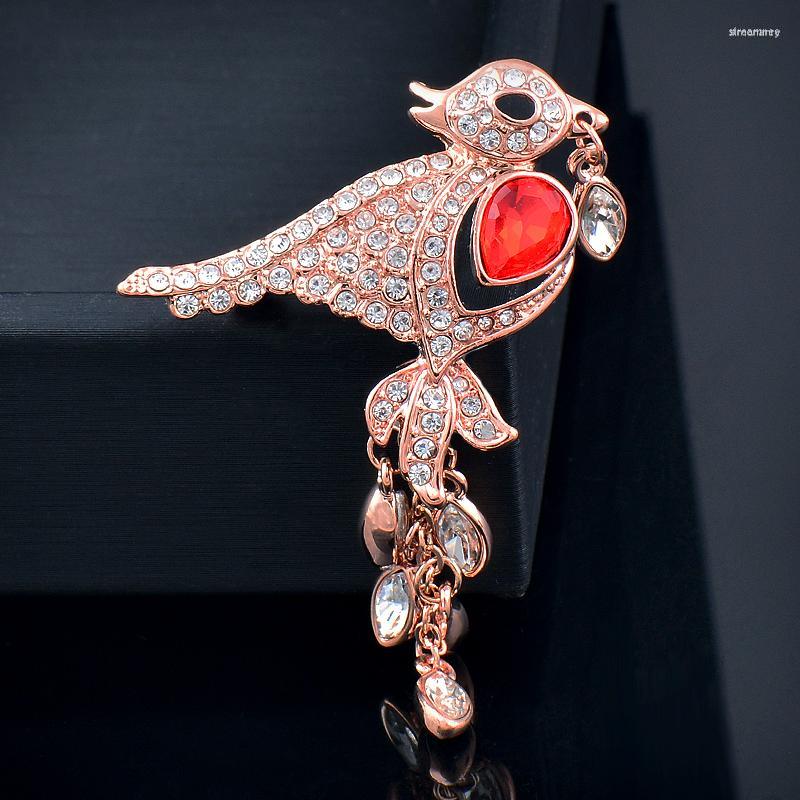 

Brooches SINLEERY Luxury Birds Women Pin Party Wedding Accessories Fashion Jewelry SSB