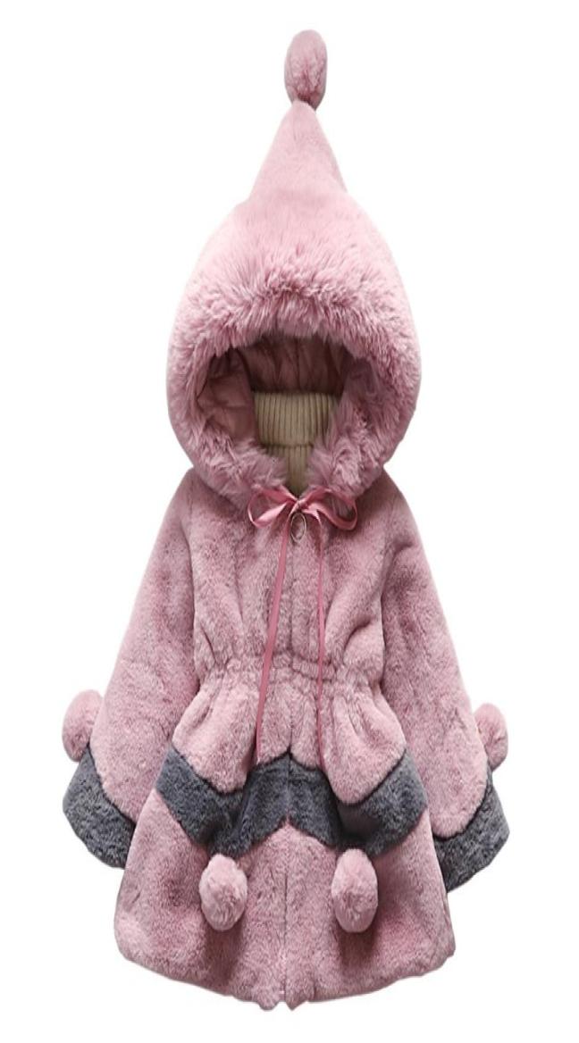 

Girls warm coats winter kids fashion thick velvet hoodies for babay girls children fur outerwear clothes toddler 1 2 3 4 5 years9199222, Red