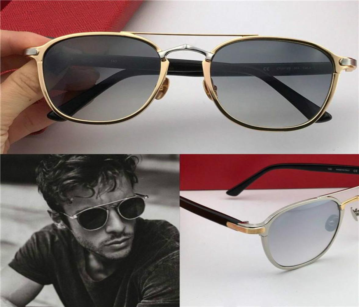 

2023 new fashion design sunglasses retro round k gold frame trend avantgarde style protective glasses with box UV4005614991