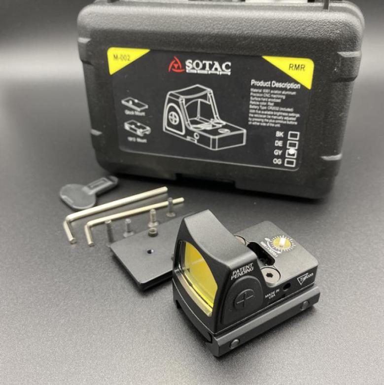 

Tactical Accessories Airsoft Scopes Glock Optical Micro Reflex RMR Red Dot Sight Adjustable Brightness Rifle RMR Hunting Optics3888675, Black