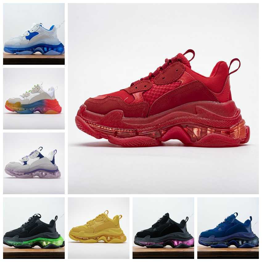 

Designer Sneakers Shoes Dad Shoes Men Womens Sports Triples Clear Sole Green Luxury 19Ss Triple S Tripler Paris Mens Size 36-45 Paris IHRZ, #6