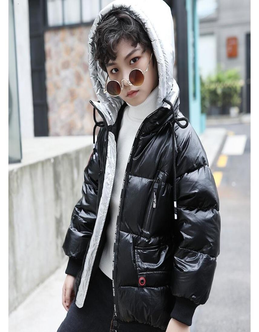 

020 Kids Duck Down Coat Girls Winter Jackets With Fur Hooded Velvet Warm Girl Boy Outerwear Boys Down Jacket Children Clothes T1916235198, Black