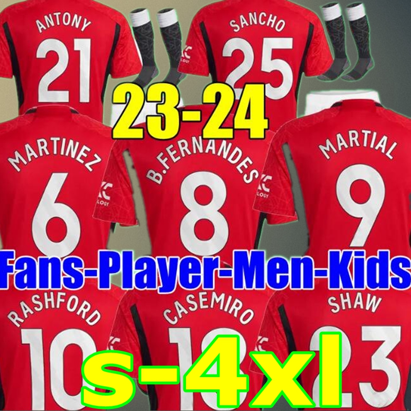 

23 24 ANTONY CASEMIRO MARTINEZ ERIKSEN soccer jerseys RASHFORD 2023 2024 SANCHO B. FERNANDES FRED MancHEstErS MANS UTDS football shirt kit set Uniforms tops, 2324 away kit