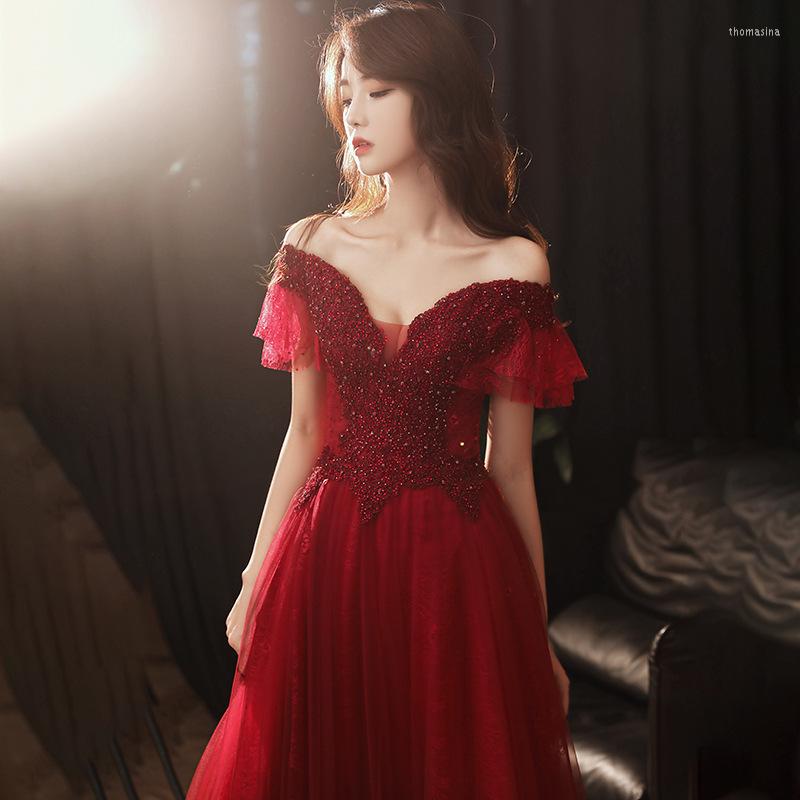

Ethnic Clothing Sexy Applique Short Sleeve Strapless Bandage Chiffon A-Line Evening Dresses De Fiesta Noche Cheongsam