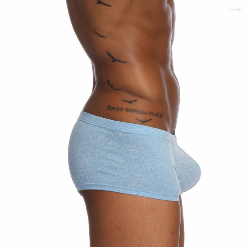 

Underpants Mens Cotton Boxers Shorts Breathable Underwear Sexy Low Waist Big U Convex Ultra Soft Comfort Boxer Man Brand Panties, Gray