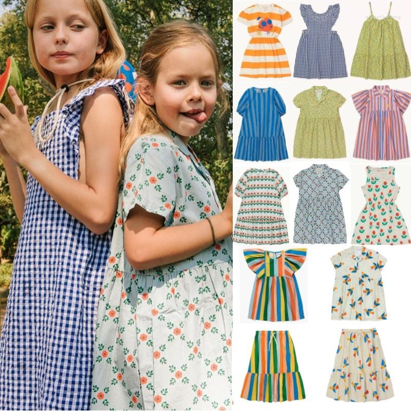 

Girl Dresses Girls' 2023 Summer Print Cute Children's Cotton Fashion Princess Skirt Half, Red