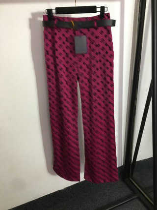 

Fashion New Womens Pant Printed Trousers Comfortable Fabric Flocked Old Floral Monogrammed Casual Wide Leg Trouser Casual Pants Designer Women