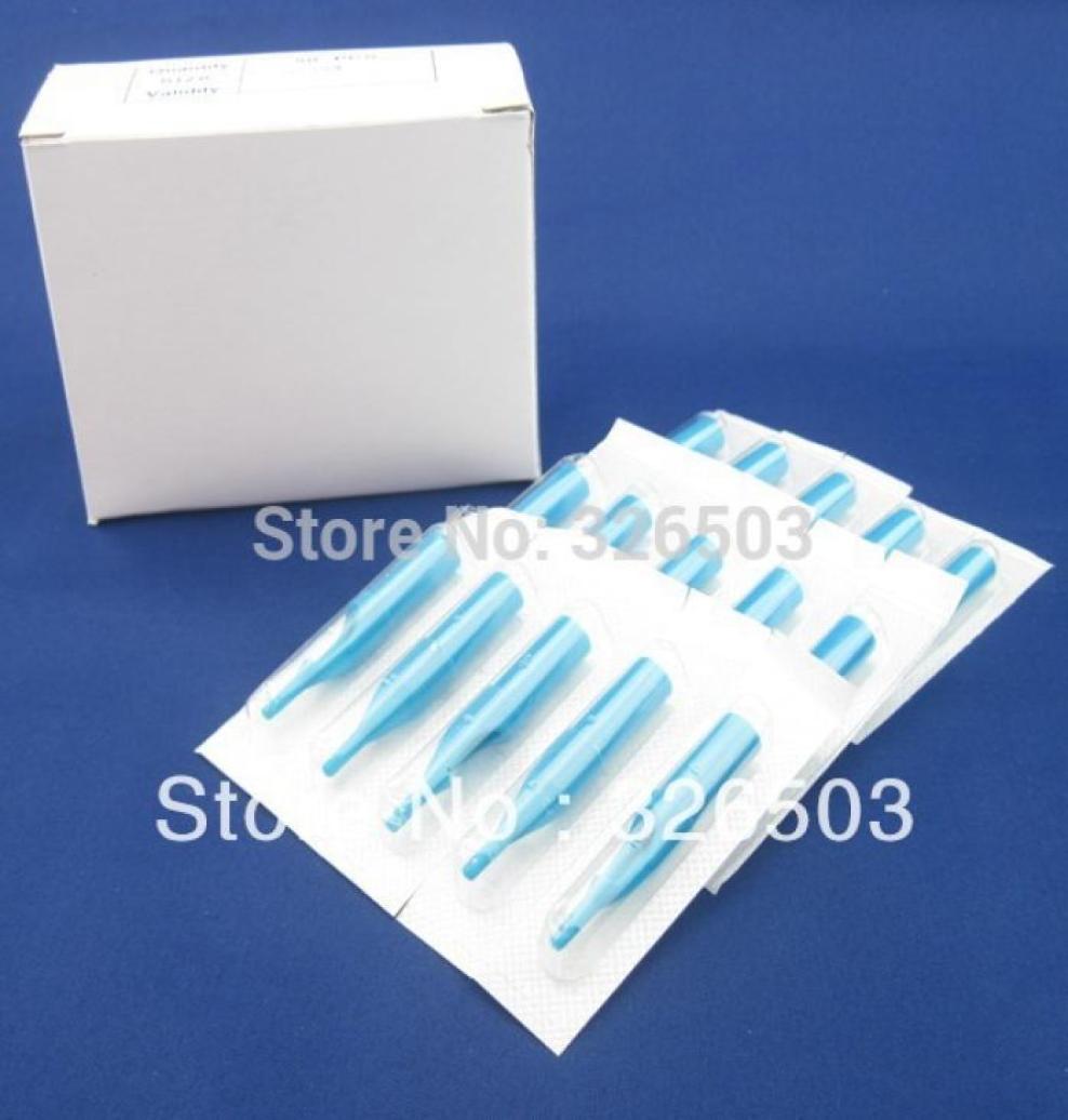 

WholeOne Box Of 50PCS Round Size 5 Blue Disposable Short Tattoo Tips Nozzle Supply BSDTA5RT3512398