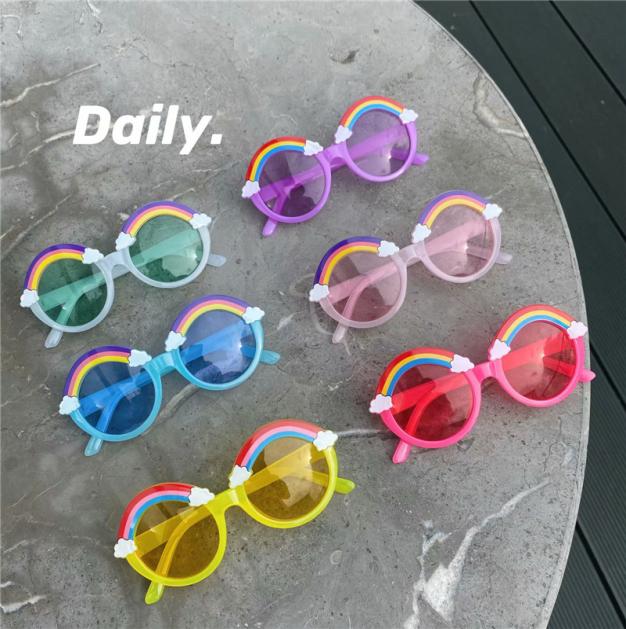 

Child Sunglasses Anti Ultraviolet Rainbow Round Glasses Candy Colors Kids Summer Outdoor Sun Glasses For Girls Boys Decoration 2323127727