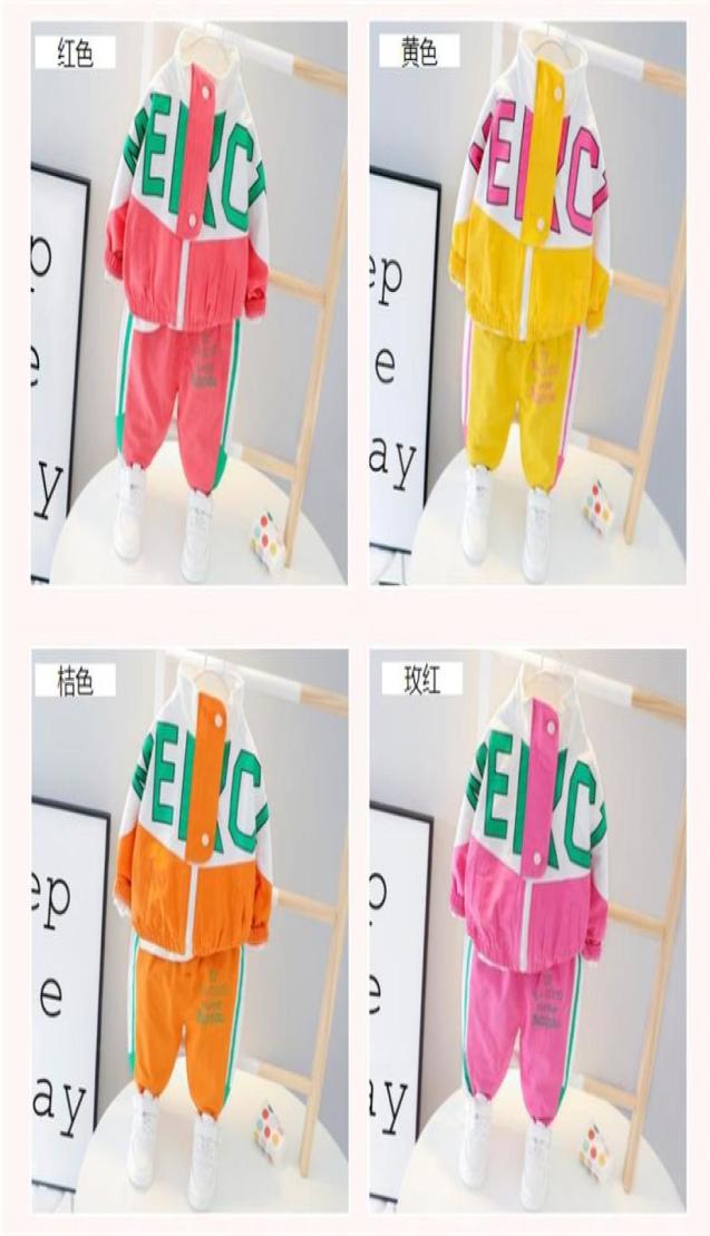 

Autumn Kid Boy Girl Clothing New Casual Tracksuit Long Sleeve Letter Zipper Sets Infant Clothes Baby Pants 1 2 3 45 Years 1458 E9213981, Red