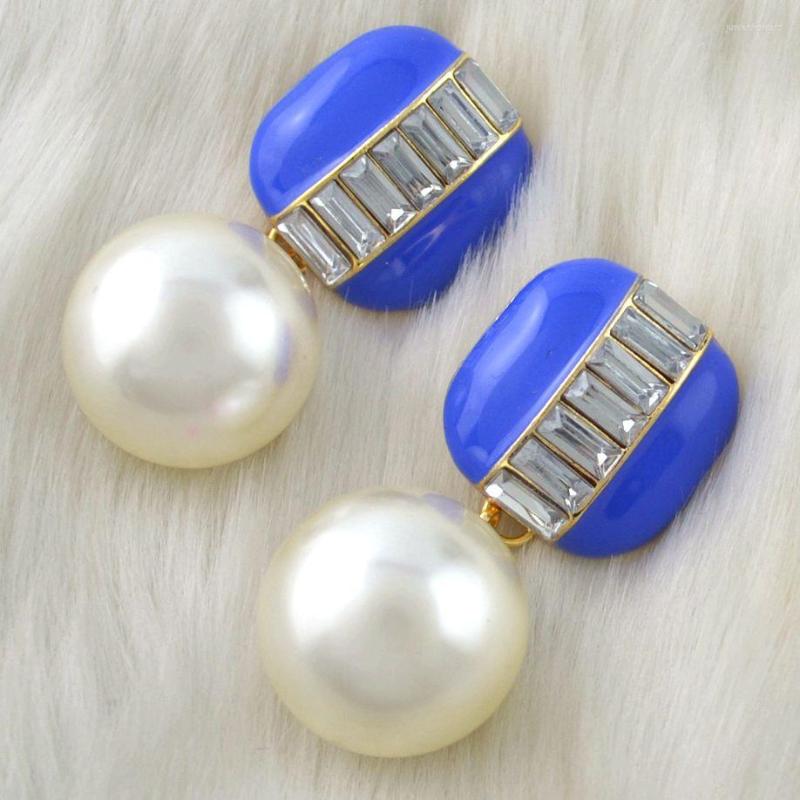 

Dangle Earrings Herdream Exquisite Romantic Multicolor Drop Highlight Round Barge Pearl For Women Sweet Cool Dating Banquet Jewelry