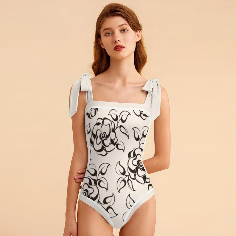 

Women' Swimwear Sexy One Piece Swimsuit Women Fashion Floral Print One-Piece Push Up Monokini Swim Suit, Ginger