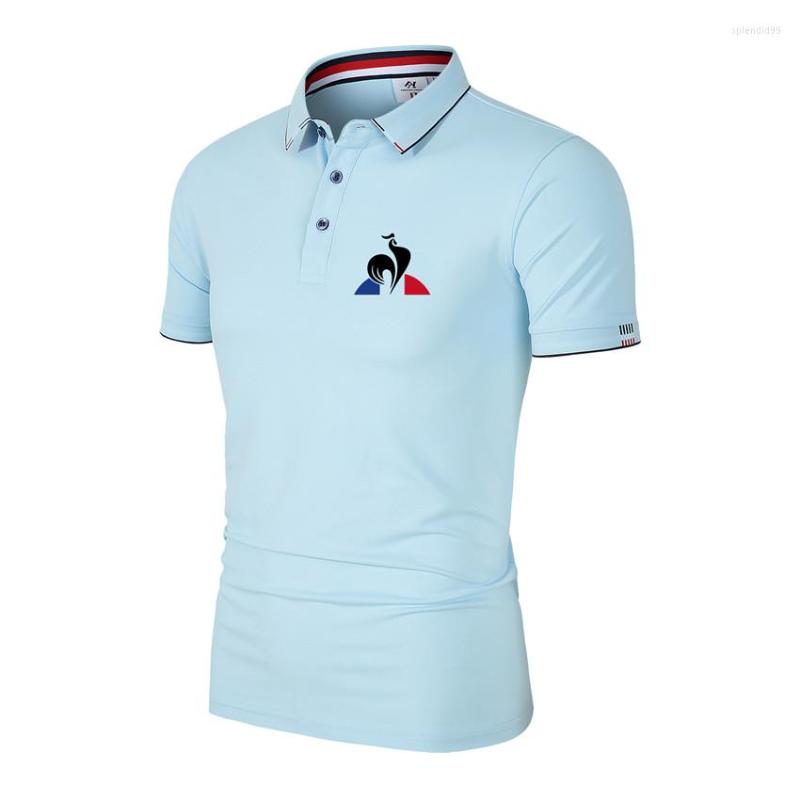 

Men' Polos Men Polo Shirt Short Sleeve Print Clothing Summer Streetwear Casual Fashion Tops, 215-sky blue