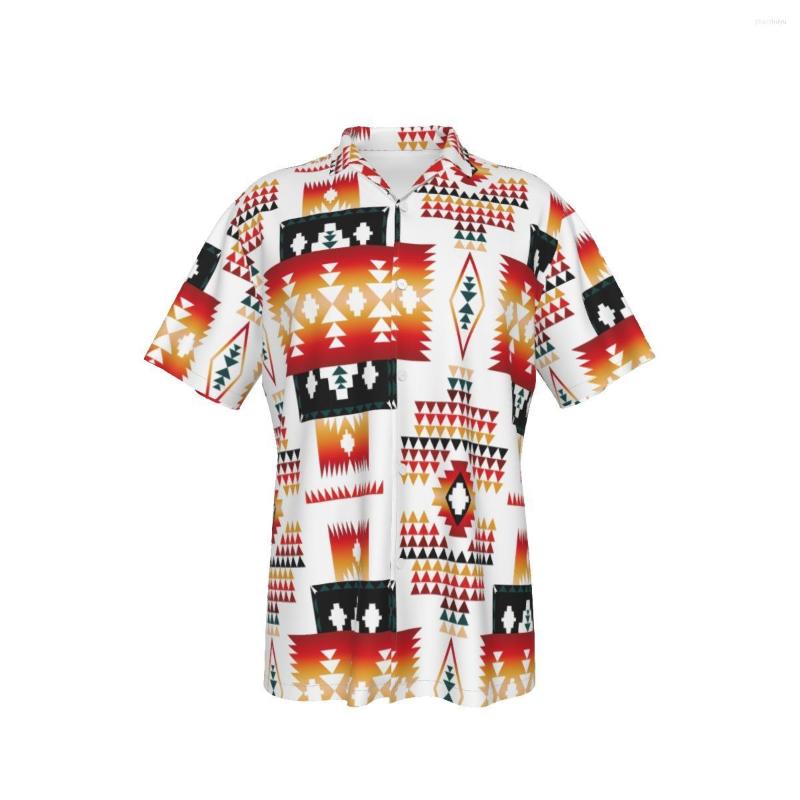 

Men's Casual Shirts Men's Hawaiian Shirt Style Pattern Print White Beach Short Sleeve Summer Button Up Patchwork Tops 3D, Cl138342