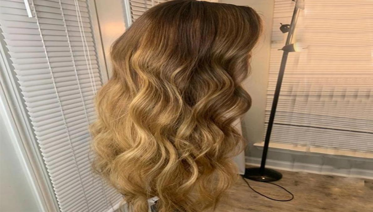 

Ombre Honey Blonde Wavy 13x6 Lace Front Human Hair Wig With Baby Hairs 360 Frontal Brown Glueless Silk Top Full Laces Headband9014194, Ombre color