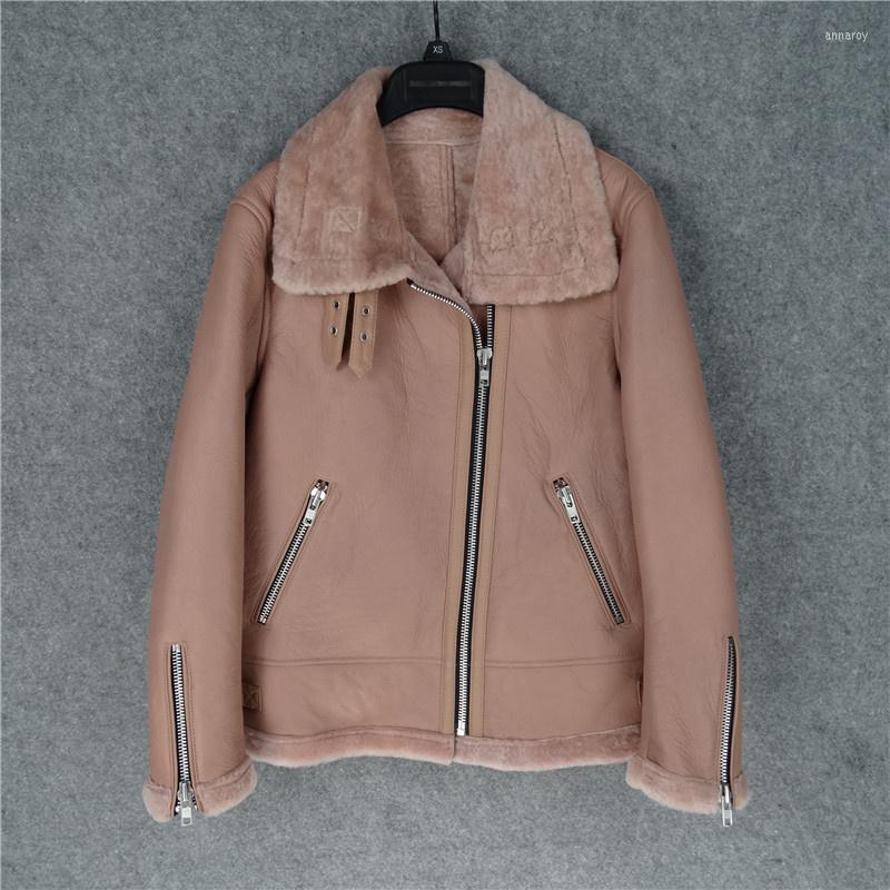 

Women's Leather Sheep Skin Genuine Real High Quality Woman Clothes.winter Sheepskin Coat.real Fur Jacket.thick, Green