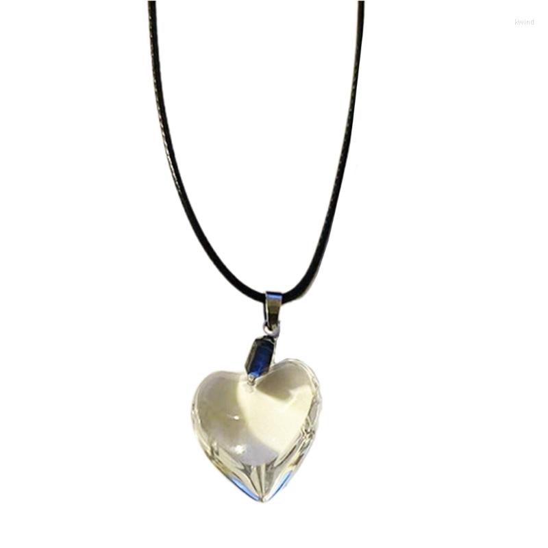 

Pendant Necklaces Love Collarbone Chain Temperament Cold Wind Adjustable Wax Line Necklace 57BD