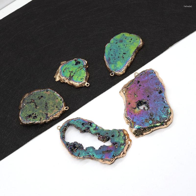 

Pendant Necklaces Natural Stone Onyx Crystal Irregular 30-65mm Charm Making DIY Necklace Earrings Fashion Jewelry Boutique Accessories