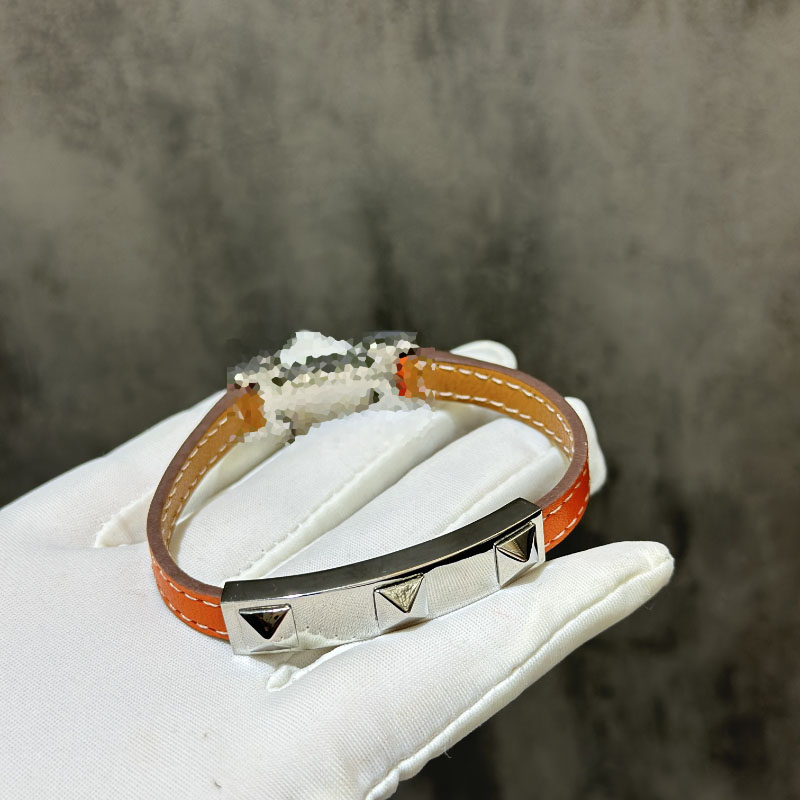 

top quality brand jewerlry stainless steel real leather bracelet for women