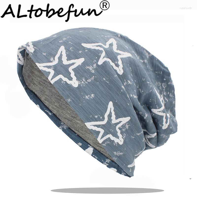 

Berets ALTOBEFUN Autumn And Winter Hats For Men Stars Design Ladies Thin Hat Brand Skullies Beanies Women Unisex AHT173, Black