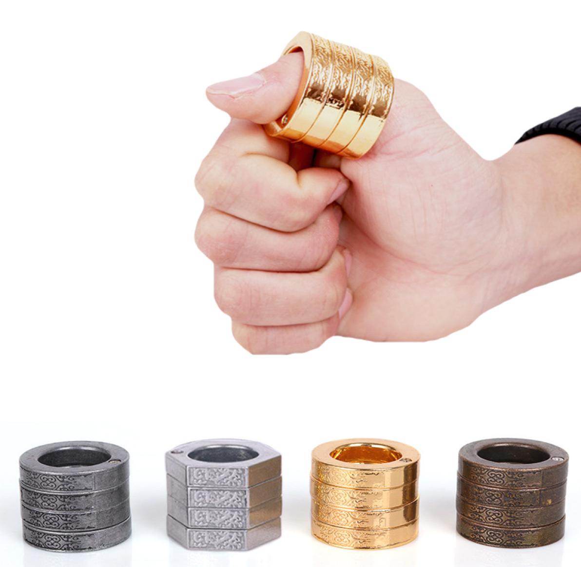 Outdoor Protective Gear Multifunctional Foldable Self Defense Finger Ring Zinc Alloy Knuckles Rings Gadgets Safety Survival Portab7671028-image-879950707