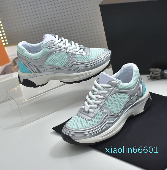 

2023 Sneaker Woman sandals Trainer Fabric Suede Effect Calfskin Nylon Reflective, Color 6