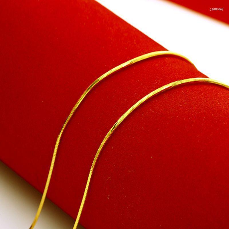 

Chains Fashion Necklace Yellow Gold Filled Womens Mens Clavicle Chain