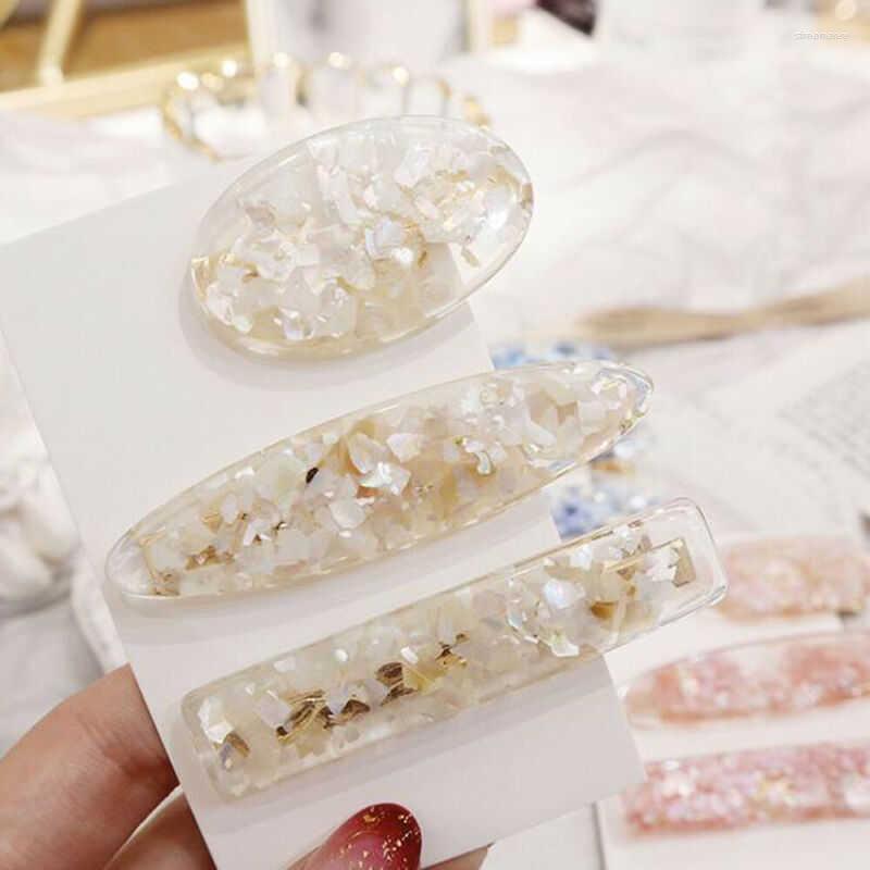 

Hair Clips Hairpins Women Accessories Fashion Acrylic Vintage Barrette Oval