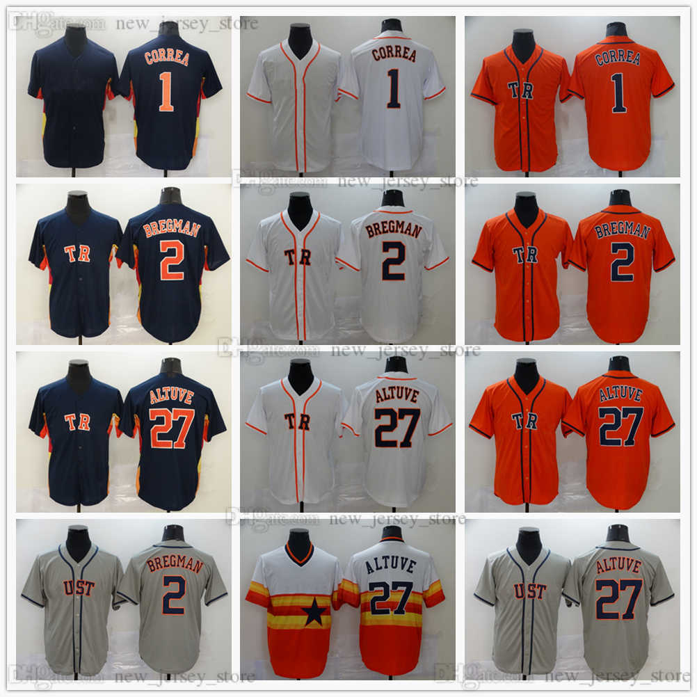 

Movie College Baseball Wears Jerseys Home away 1CarlosCorrea 2AlexBregman 27JoseAltuve Slap All Stitched Name Number Breathable Sport Sale High Quality, As picture (with team logo)
