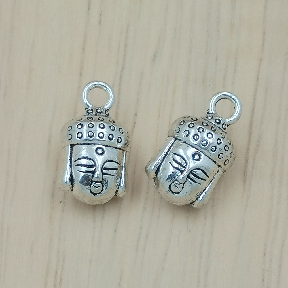 

120Pcs Alloy Buddha Head Charm For Bracelet Necklace Earrings Jewelry Making Crafts A-434