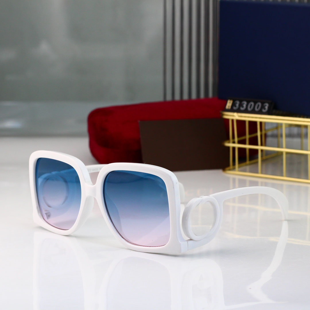 

New 33003 Square Fashion Designer Sunglasses for Men Women Brand big Frame Letter Lens Driving Fishing Sun glasses Outdoor Beach Sports luxury Eyewear Eyeglasses