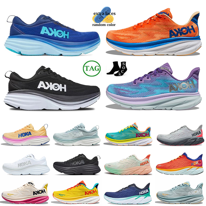 

2023 Hoka Running Shoes For Mens Woemns One One Clifton 8 9 Bondi Jogging Sports Wide 8s Blanc De Blanc Triple Black Copper Cliftons Hoaks Free People Sneakers, D24 clifton 8 floral 36-40