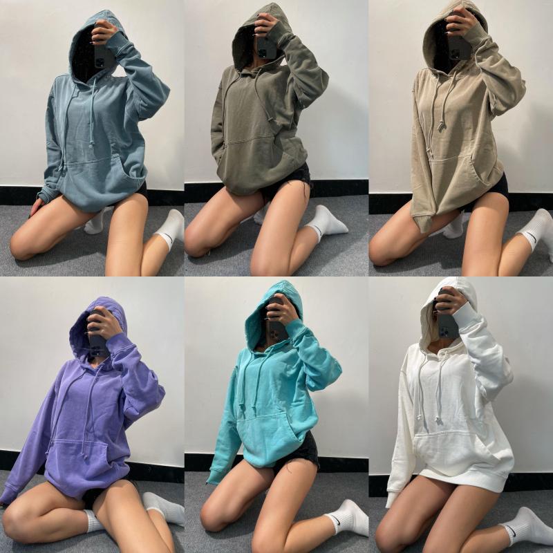 

Women's Hoodies Autumn European And American Washed Oversize Hooded Sweater Couple Men Women With The Same Style Terry, White
