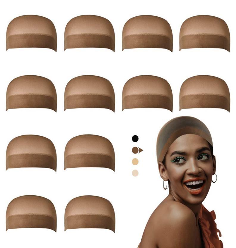 

Wig Caps for Lace Front Wig Brown Stocking Wig Cap for Women Black Wig Caps Bald Cap for Wigs 12 Pack9034185