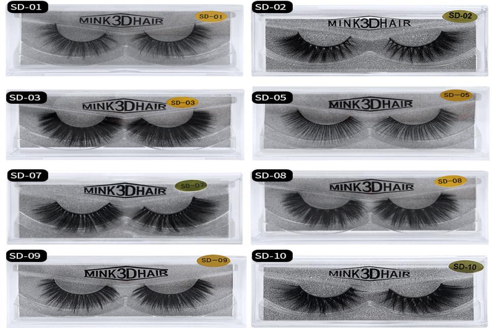 

Top 3D Mink Eyelashes Eye makeup Mink False lashes Soft Natural Thick Fake Eyelashes 3D Eye Lashes Extension Beauty Tools 20 style8288881
