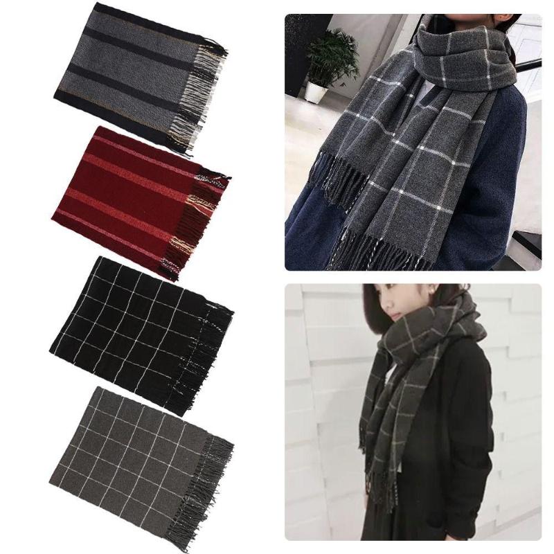 

Scarves Winter Women's And Men's Versatile Trendy Man Selected Bib Headband Checked Blanket English Scarf