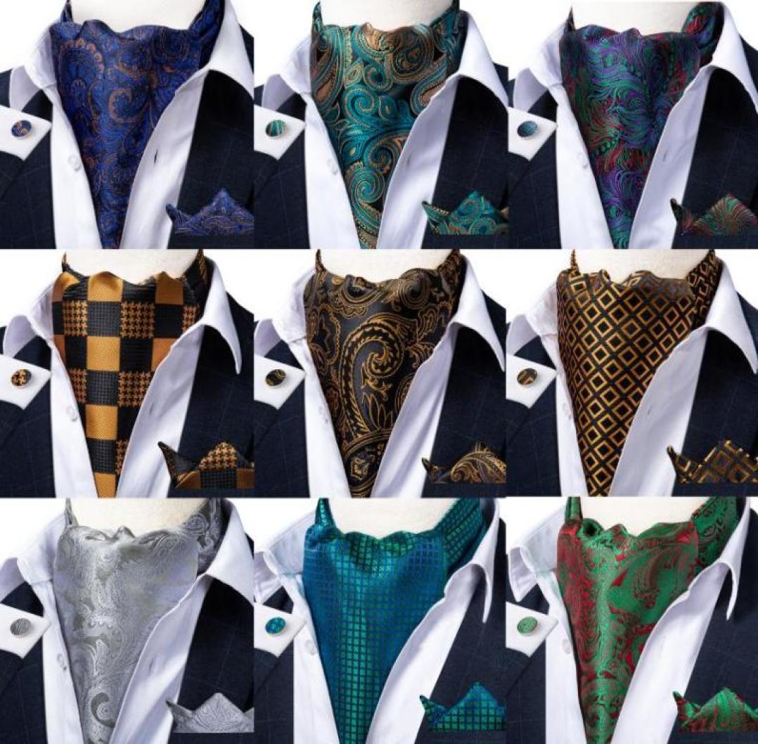 

Bow Ties Mens Paisley Silk Floral Check Gold Teal Green Vintage Necktie Cravat Tie Wedding Formal Ascot Scarves Pocket Square Set 5713133
