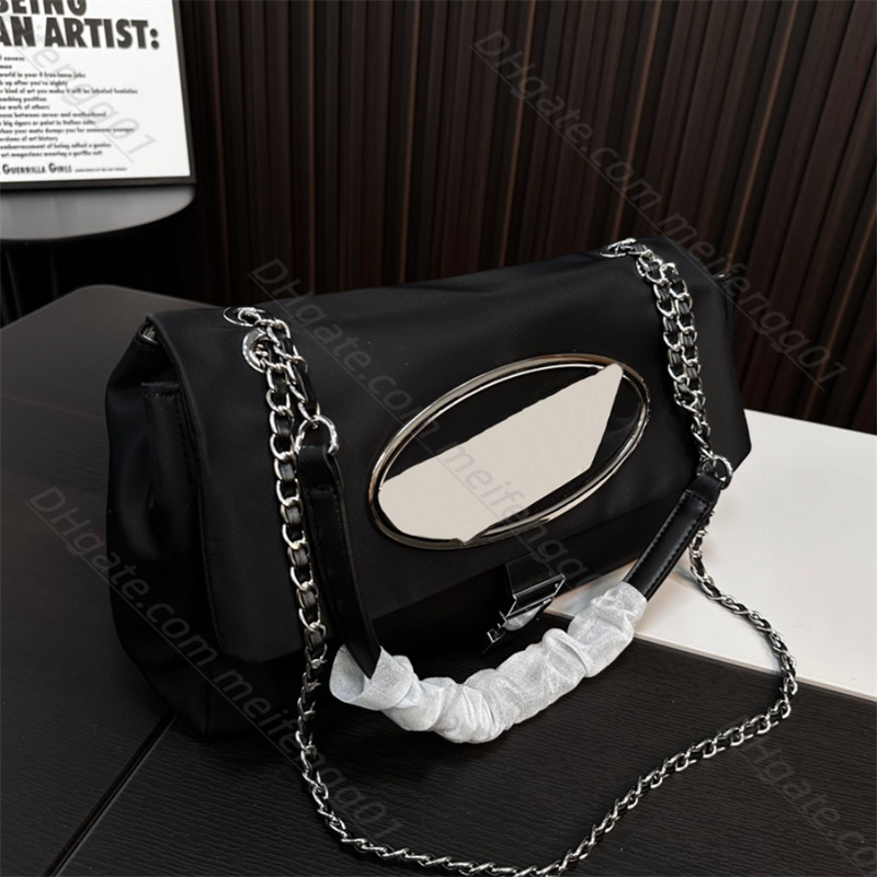 

Top designer nylon totes bags man woman messenger bag lady Chain shoulder Cross body bags black Shoulders bag handbags purses Metal Decoration wallet